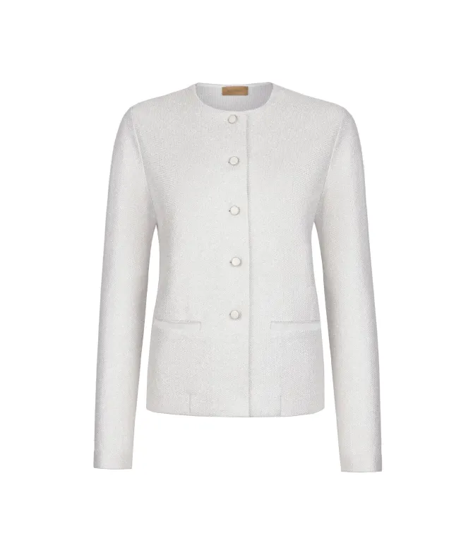 Giacca crop lamé in cotone