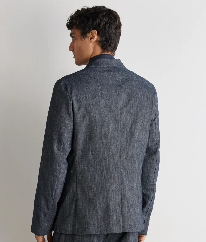 Giacca in cotone effetto denim