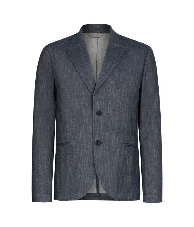 Giacca in cotone effetto denim