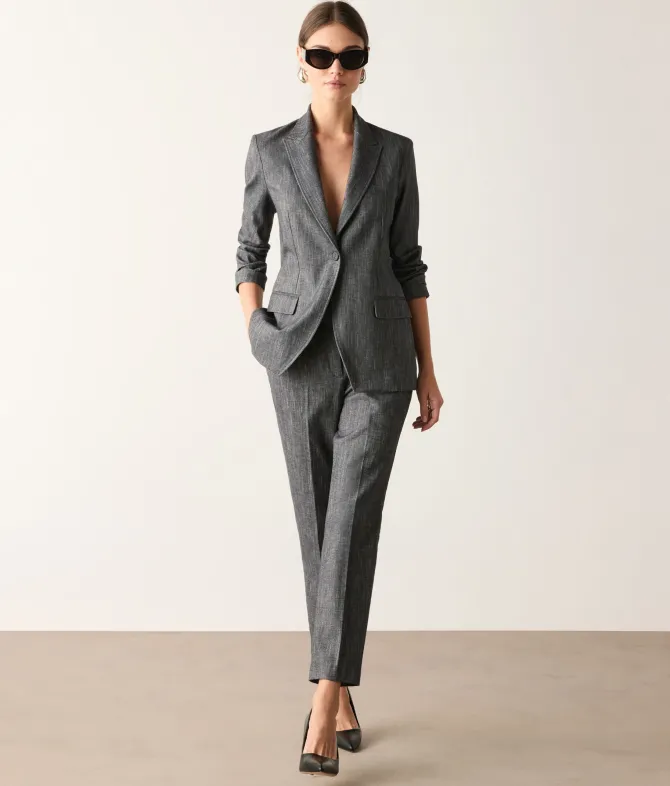 Giacca in cotone effetto denim