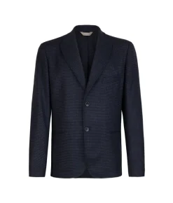 Giacca pied de poule in cashmere seta