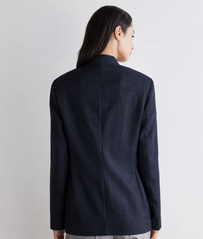 Giacca pied de poule in cashmere seta
