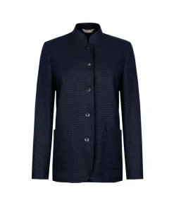 Giacca pied de poule in cashmere seta