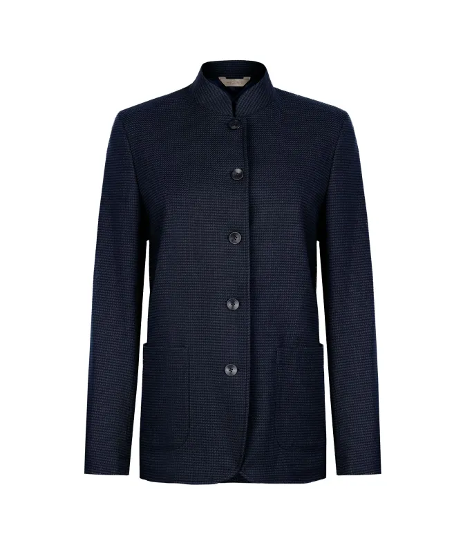 Giacca pied de poule in cashmere seta