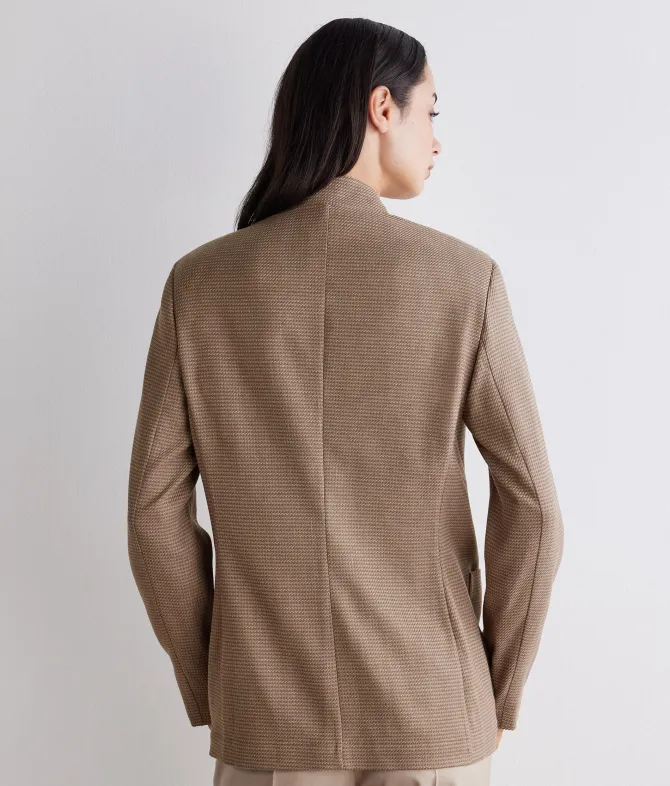Giacca pied de poule in cashmere seta