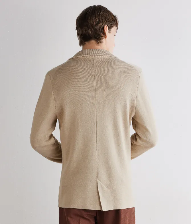 Giacca punto stoffa in lino cotone