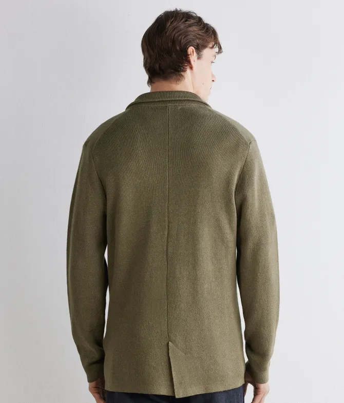 Giacca punto stoffa in lino cotone
