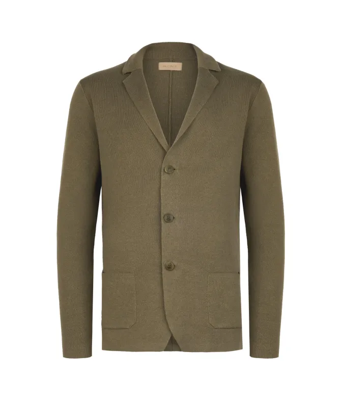 Giacca punto stoffa in lino cotone