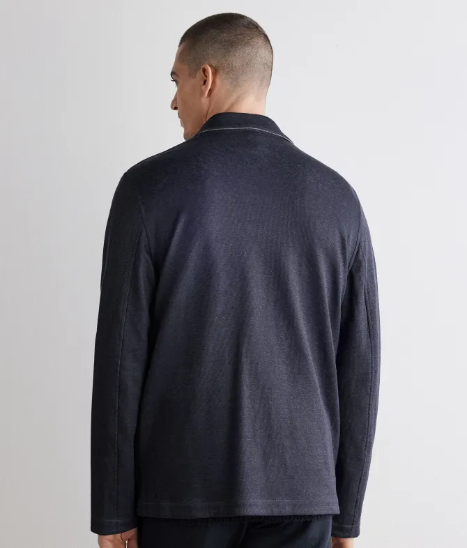Giacca reversibile in cotone lino