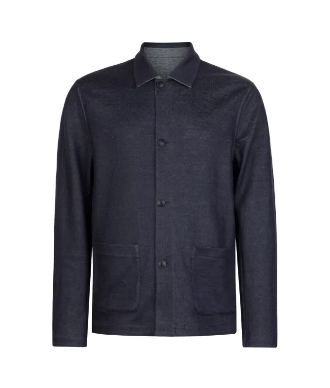 Giacca reversibile in cotone lino