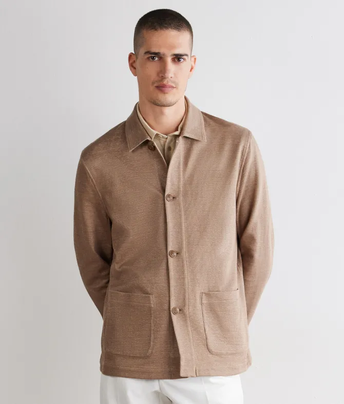 Giacca reversibile in cotone lino
