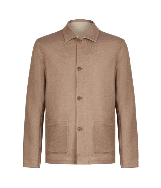 Giacca reversibile in cotone lino