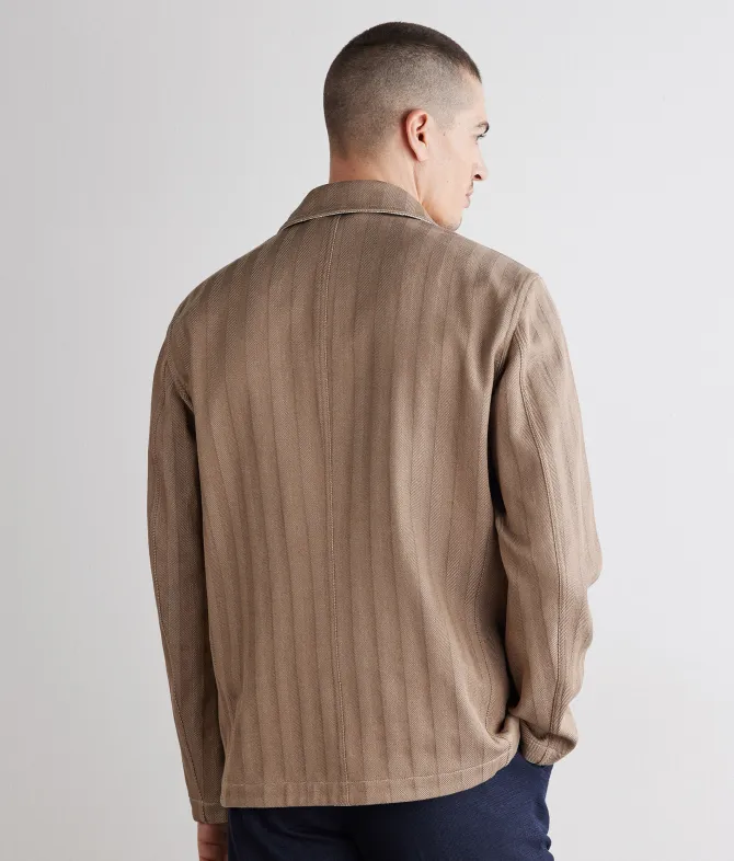 Giacca reversibile in cotone spinato