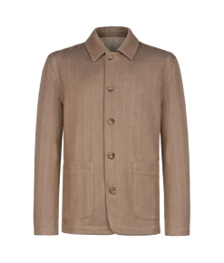 Giacca reversibile in cotone spinato