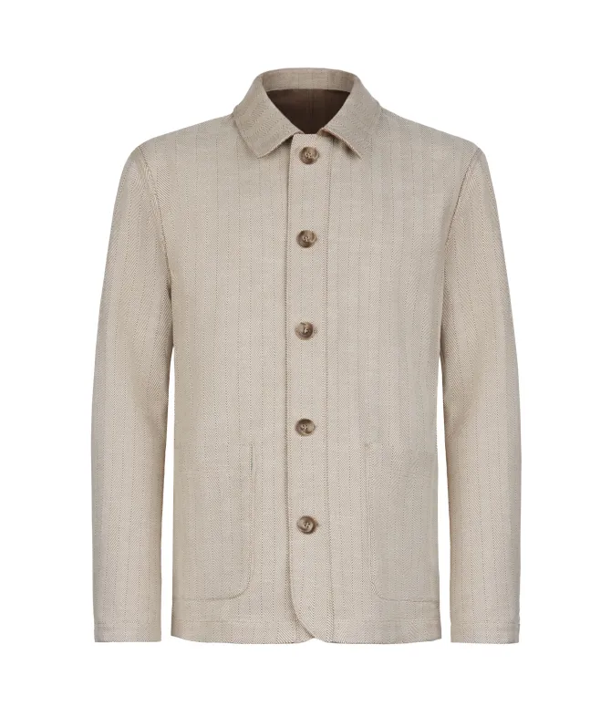 Giacca reversibile in cotone spinato