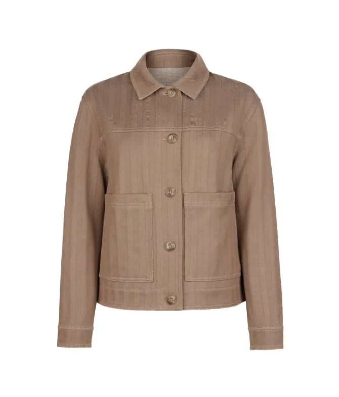 Giacca reversibile in cotone spinato