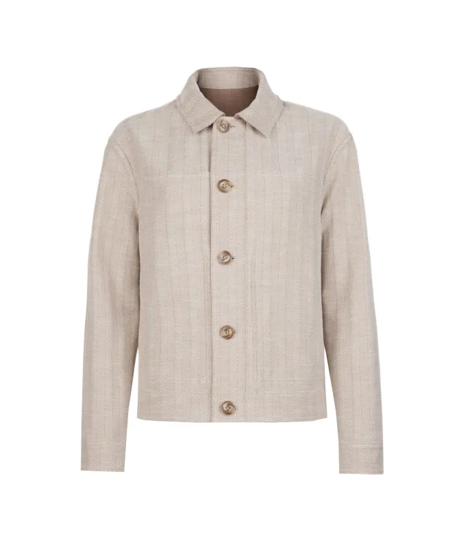 Giacca reversibile in cotone spinato