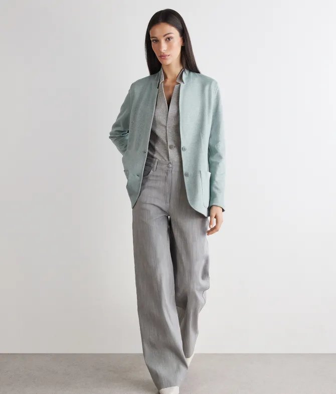 Giacca reversibile in lino e cotone