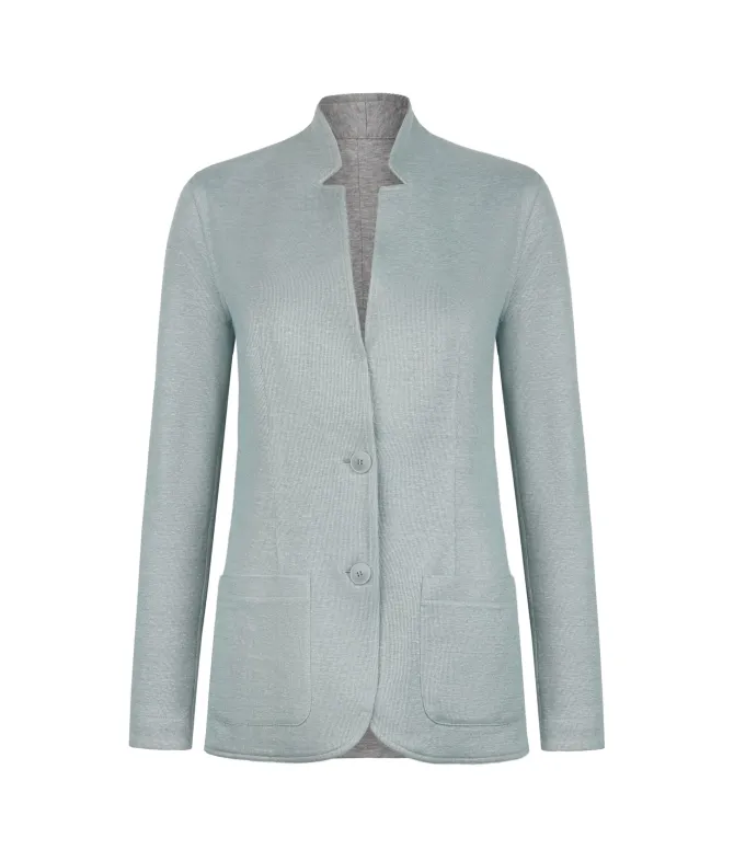 Giacca reversibile in lino e cotone