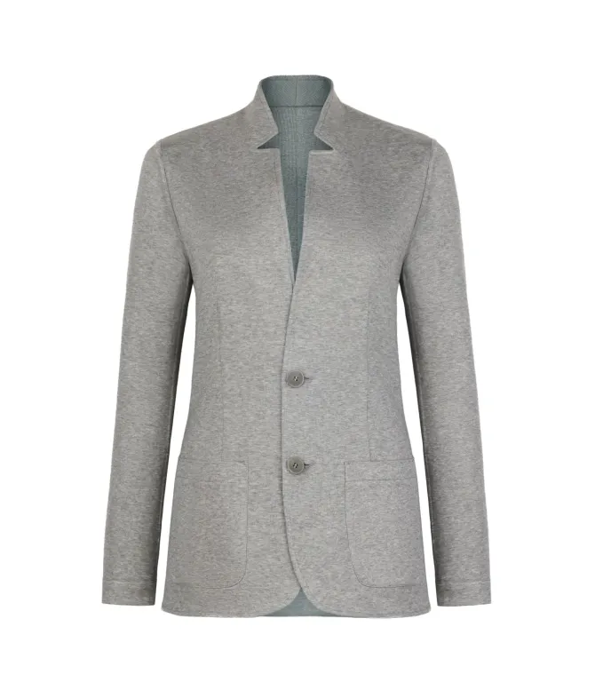 Giacca reversibile in lino e cotone