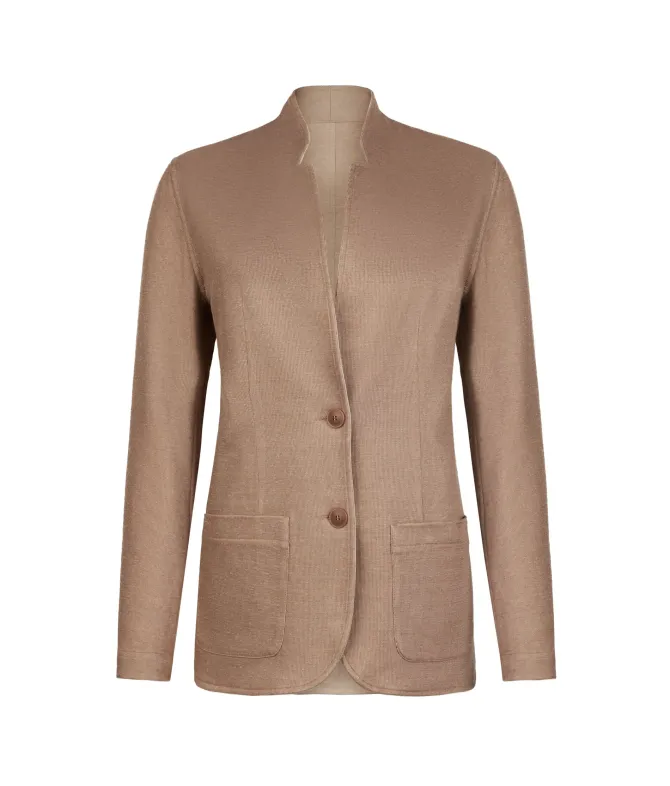 Giacca reversibile in lino e cotone