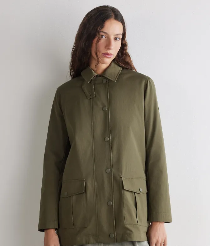 Giacca tecnica in cotone e cashmere