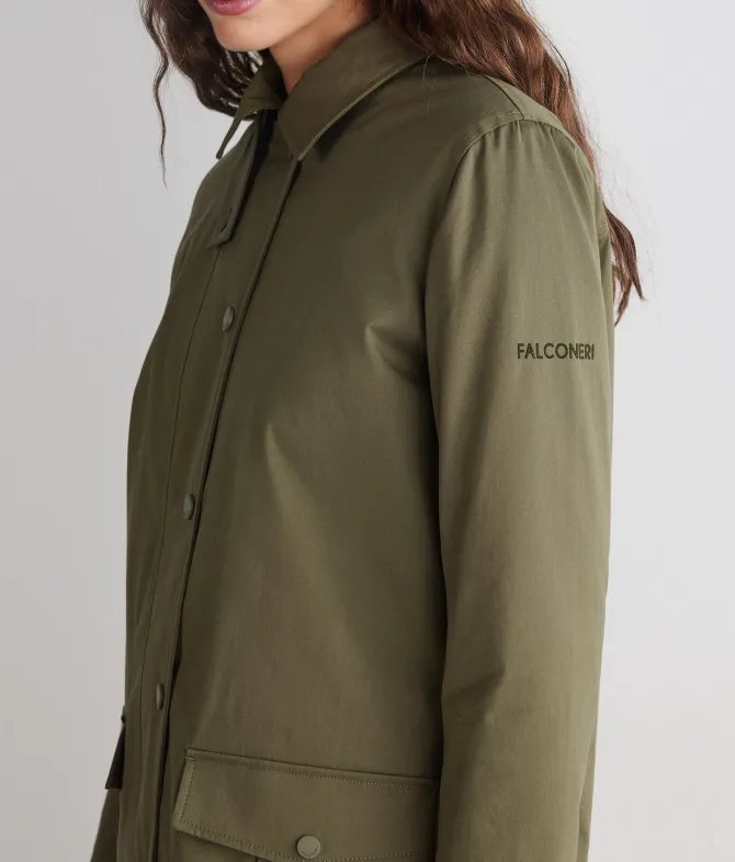 Giacca tecnica in cotone e cashmere