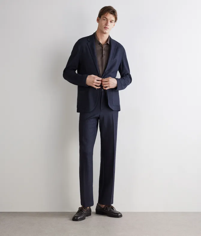 Giacca waffle in lino cotone