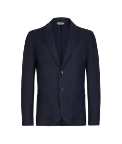 Giacca waffle in lino cotone