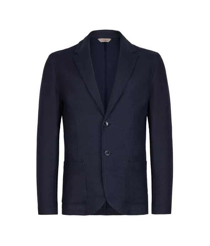 Giacca waffle in lino cotone