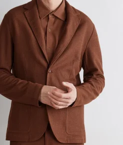 Giacca waffle in lino cotone