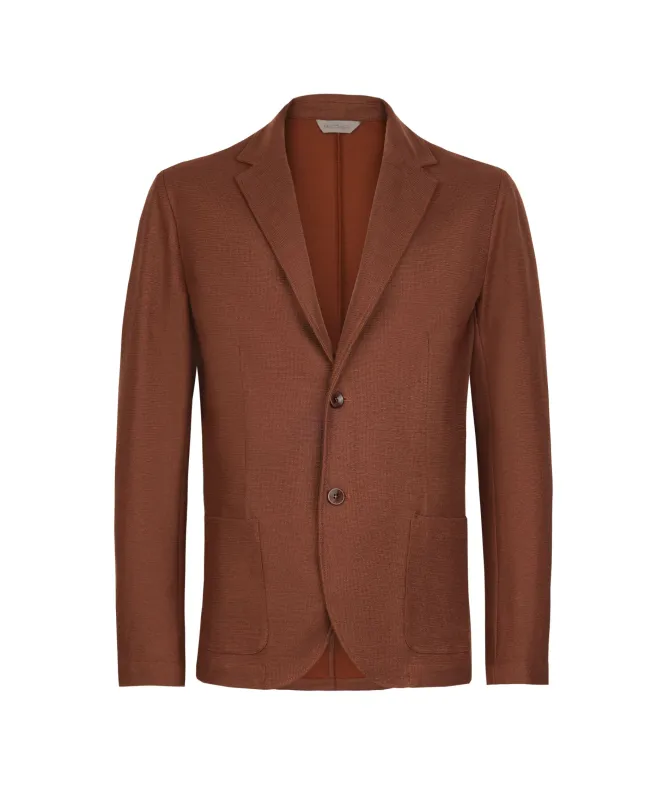 Giacca waffle in lino cotone