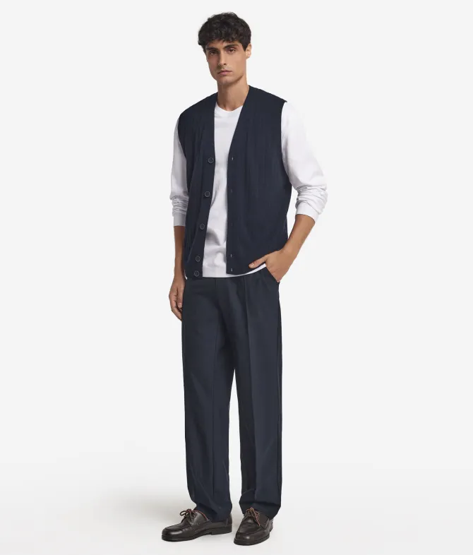 Gilet a coste in Cashmere Ultrasoft