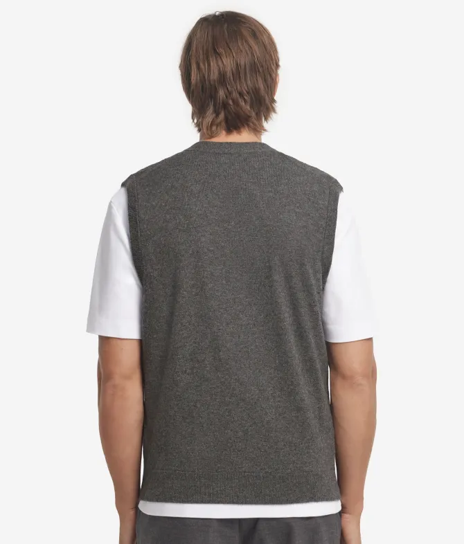 Gilet a coste in Cashmere Ultrasoft