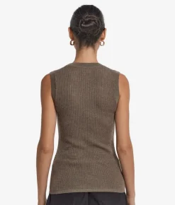 Gilet a costina in Cashmere Ultrafine