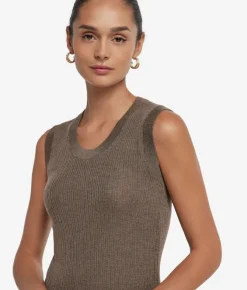 Gilet a costina in Cashmere Ultrafine