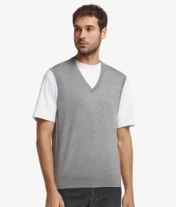 Gilet con scollo a V in Cashmere Ultrafine