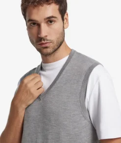 Gilet con scollo a V in Cashmere Ultrafine