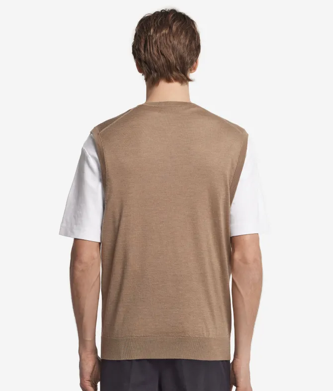Gilet con scollo a V in Cashmere Ultrafine