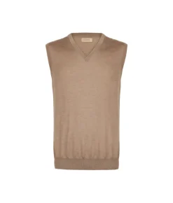 Gilet con scollo a V in Cashmere Ultrafine