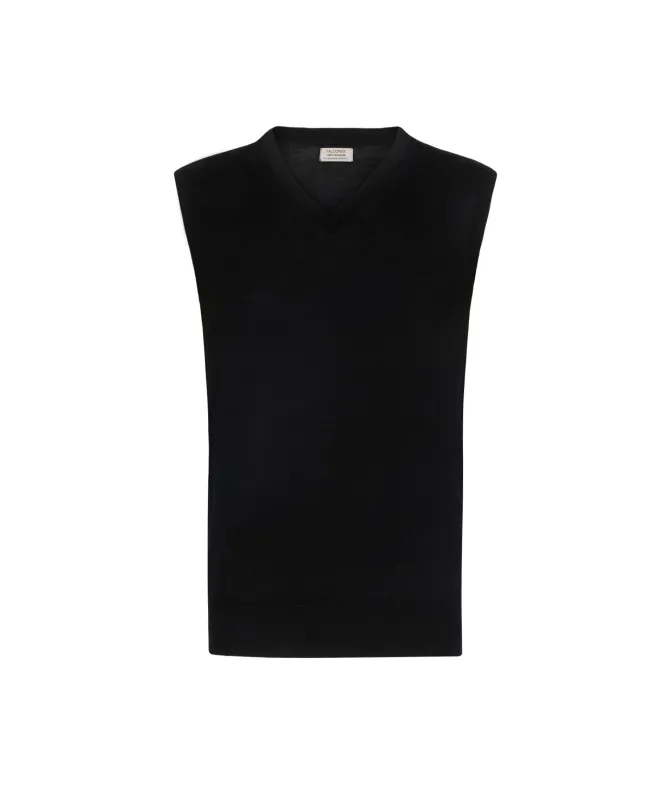 Gilet con scollo a V in Cashmere Ultrafine
