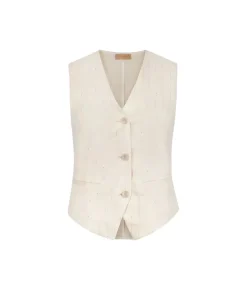 Gilet gessato paillettes