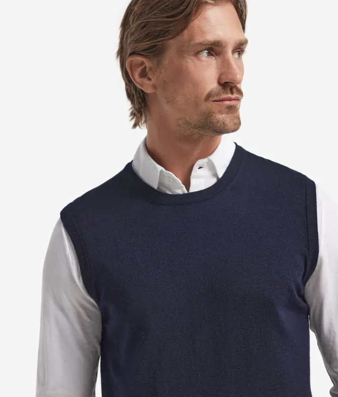Gilet girocollo in Cashmere Ultrafine