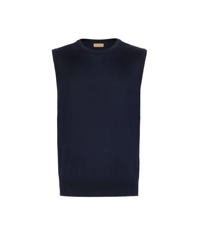 Gilet girocollo in Cashmere Ultrafine