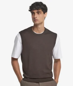 Gilet girocollo in Cashmere Ultrafine