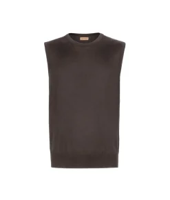 Gilet girocollo in Cashmere Ultrafine