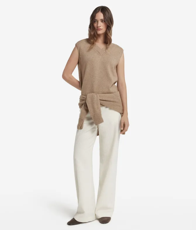 Gilet in Cashmere Undyed Ultrasoft