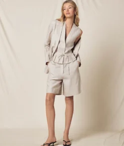 Gilet in lino lamè