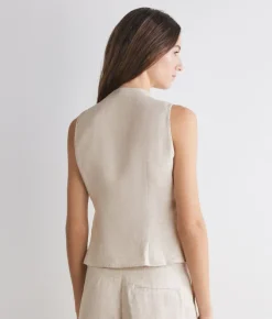 Gilet in lino lamè