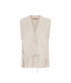 Gilet in lino lamè